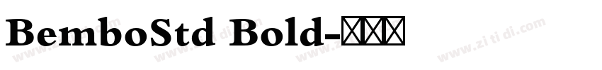 BemboStd Bold字体转换